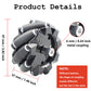 Swaytail Premium 97Mm Mecanum Wheel For Agv Robot Car Chassis, Omni Directional Tire With 4Pcs Metal 6Mm Coupling Motor Connector For Arduino Raspberry Pi Microbit Diy Rc Toy Part Steam Maker Remote