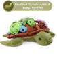 Muiteiur Sea Turtle Stuffed Animal Soft Mommy Turtle Plush Toy With 3 Babies Turtle Plushies Multicolored Stuffed Sea Turtle For Kids Girl Boy