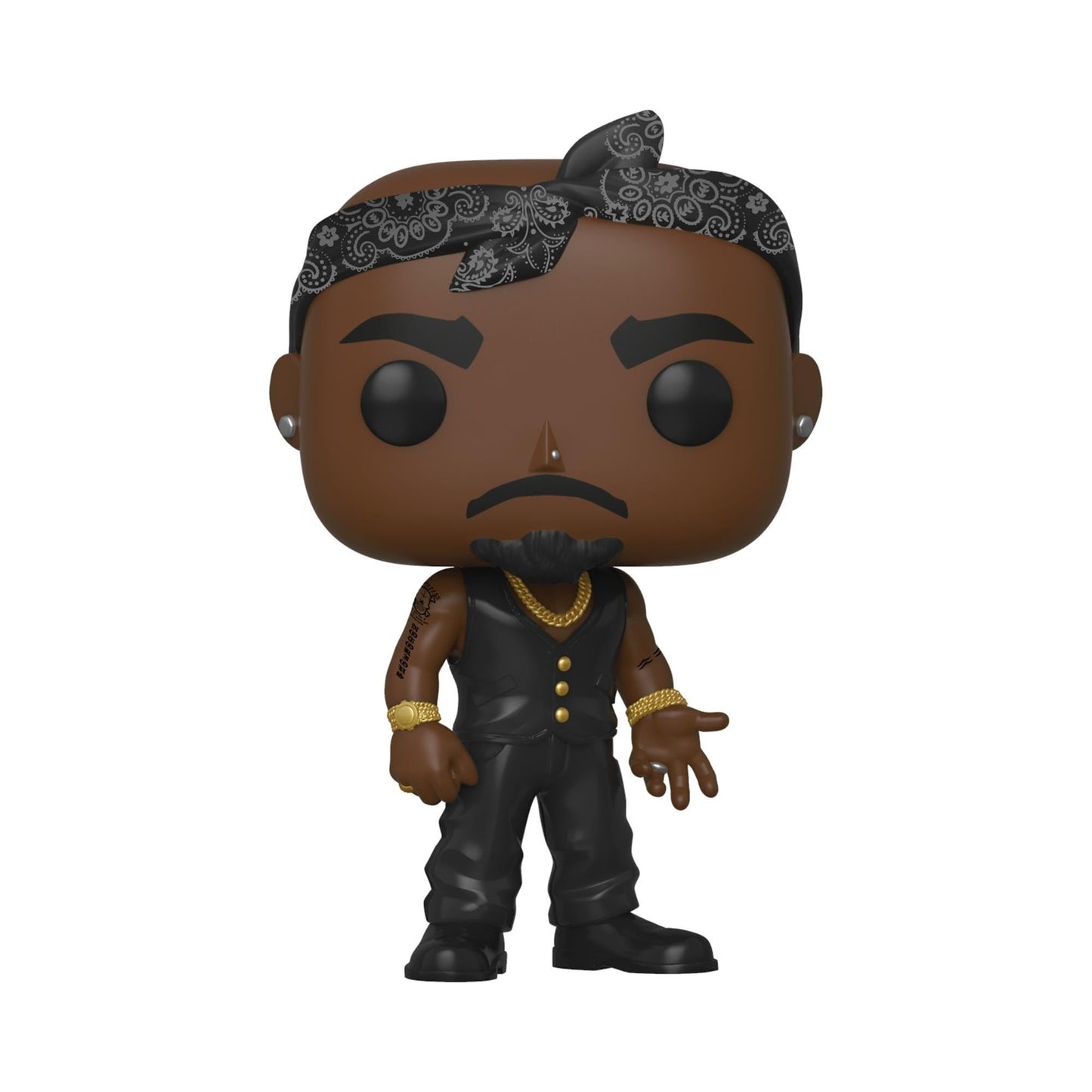 Funko Pop Rocks Tupac Vinyl Figure - Vest with Bandana - Collectible - One-Size - Multicolor - Model 45432