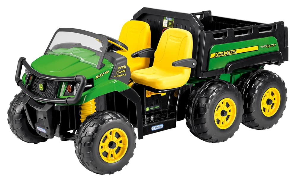Peg Perego John Deere Gator XUV Rear Wheels, Black, 14 x 7 x 14 inches - Durable Replacement Wheels for Kids' Ride-On Toy