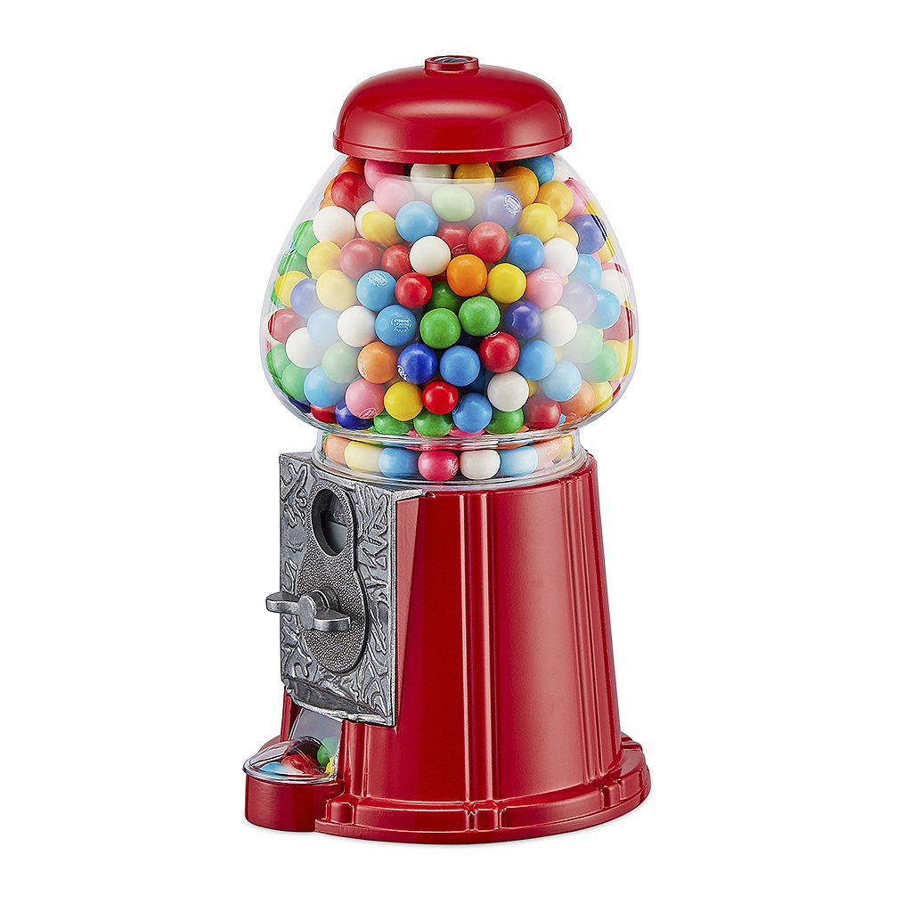 Balvi gumball machine American Dream Red Coin bank and dispenser for candy, gum, chocolates, nuts 11 inches 28 cm