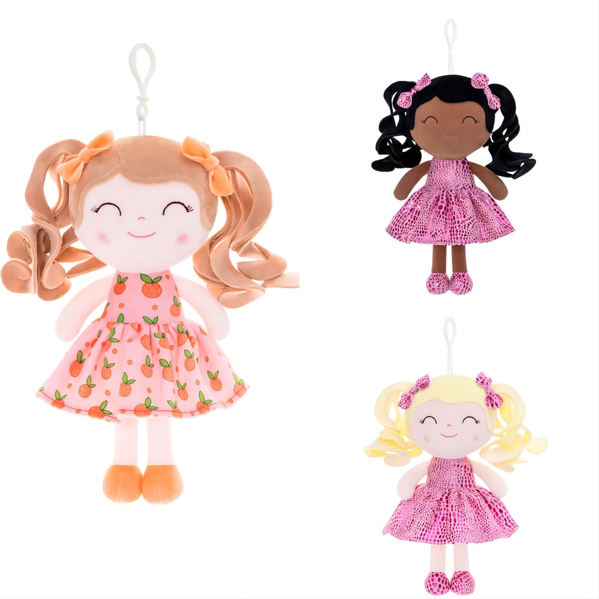 Gloveleya Baby Dolls Soft Snuggly First Baby Girl Gifts Plush Doll With Light Skin & Brown Giraffe Dress 12Inches Animal Series