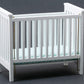 Classics By Handley Dollhouse Miniature White Slatted Nursery Crib With Blue Fabric
