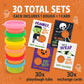 Play Dough Halloween Party Favors for Kids - 30 Pack Non-Candy Gifts with Playdough and Classroom Exchange Cards, Trick-or-Treat