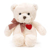 Riuhot Teddy Bear Plush With Heart Cute White Teddy Bear Stuffed Animal Valentine'S Day Soft Stuffed Anamals Bear Plushie Christ