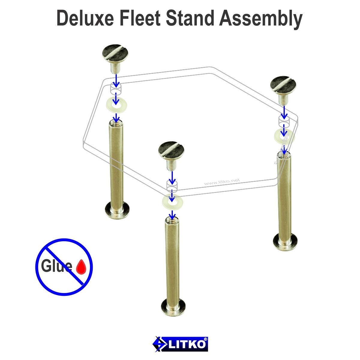 LITKO Fleet Movement Stands | Twilight Imperium 4th Edition | Clear | Pack of 3 (Deluxe)