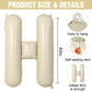 Letter Balloons Beige,40 Inch Letter H Balloons,A-Z Alphabet Name Foil Balloons,Big Single Cream Aluminum H Word Balloons Helium