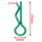 Meus Racing 100Pcs Aluminum R-Clips Body Clips Buckles For 1/18 1/16 1/24 Rc Model Car Upgrade Parts Accessories (Green)