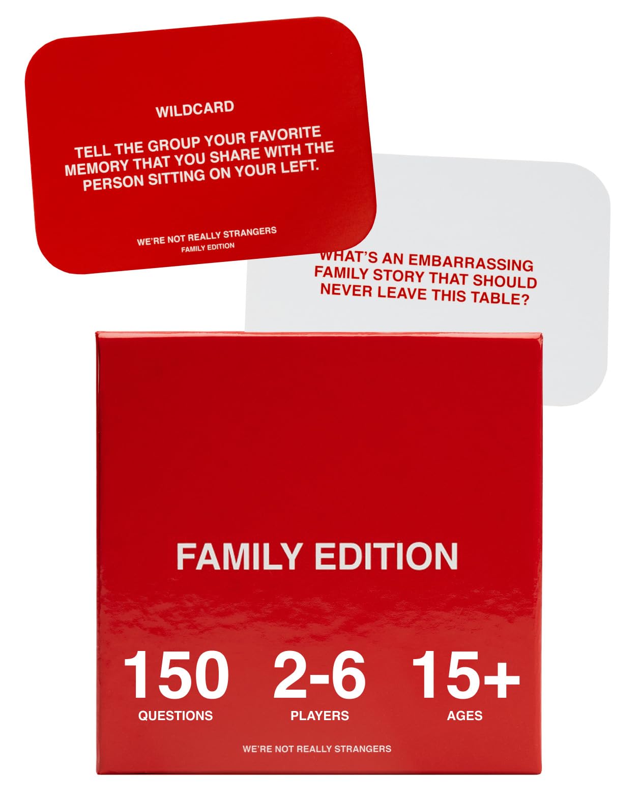 We'Re Not Really Strangers Family Edition Card Game - 150 Conversation Cards For Adults, Teens, Couples, & Strangers - Fun Family Party Time For Game Night Or Date Night, Ages 15+, 2-6 Players
