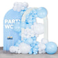 Partywoo Blue And White Balloons, 138 Pcs Pastel Blue And White Balloons Different Sizes Pack Of 18 Inch 12 Inch 10 Inch 5 Inch For Balloon Garland Or Arch As Birthday Decorations, Party Decorations