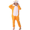 Lobujou Animal Hooded Costume For Kids Boys Girls Flannel Onesie Halloween Cosplay One Piece Fox 140