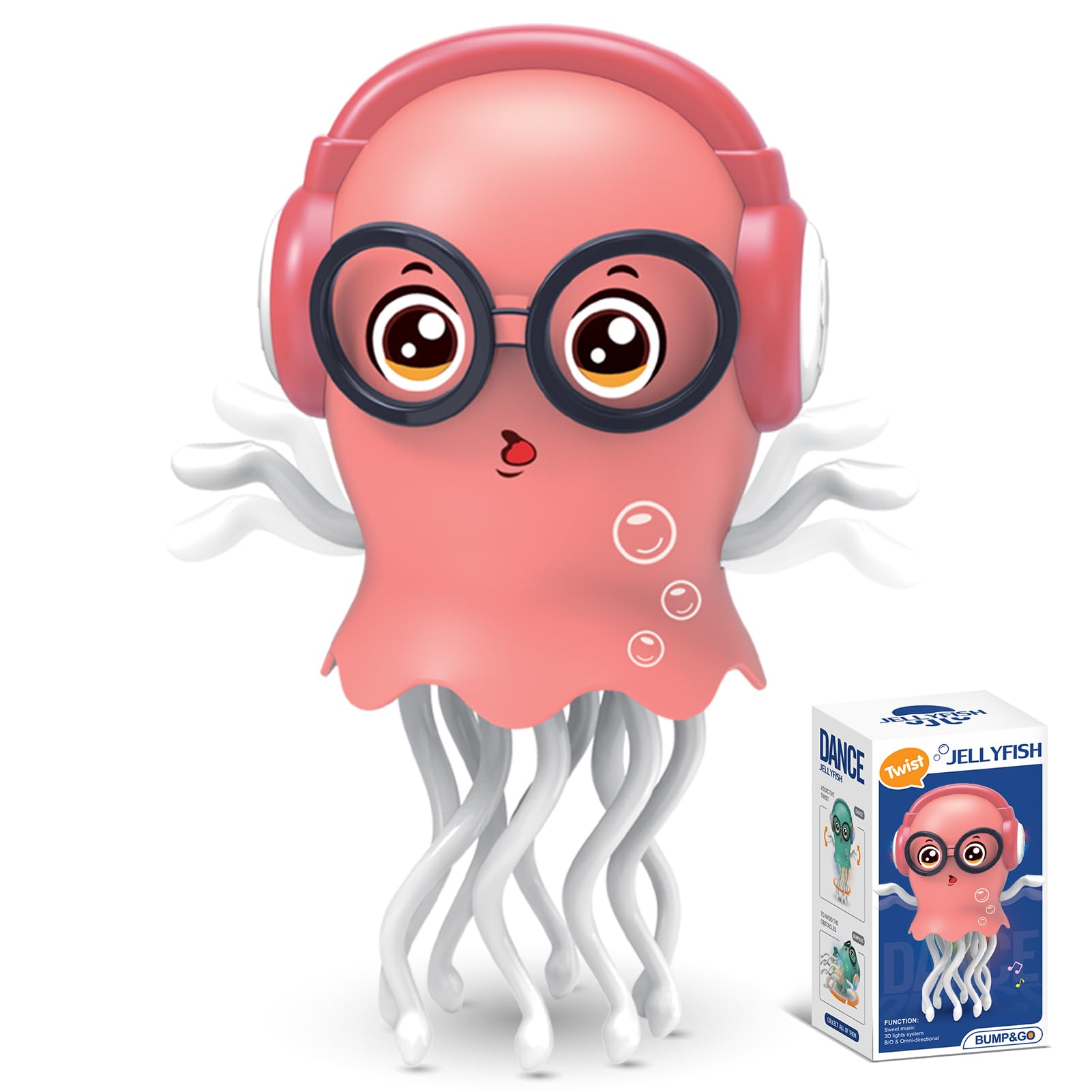 Magic Dancing Octopus Toy DIY Sticker Craft Edition | with LED Lights & Music,Smart Tentacle Explorer (Automatic Obstacle Avoida