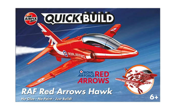 Airfix J6018 Quickbuild Model Airplane Kits For Adults & Kids - Red Arrows Hawk - Fighter Plane Plastic Model Kits, Block Building Sets, Snap Together Aircraft Models, Engineering Toys For Gifts