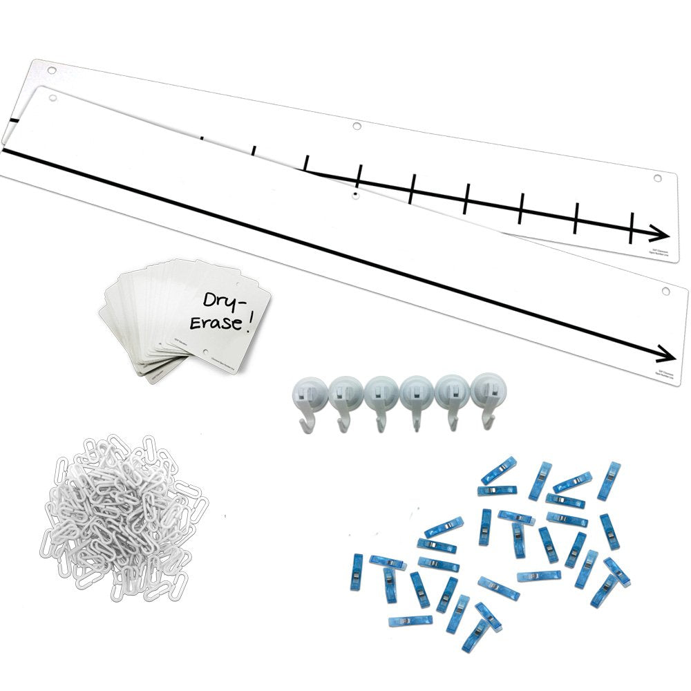 EAI Education Classroom Open Number Line Base Kit - Plastic, White, Model 534970