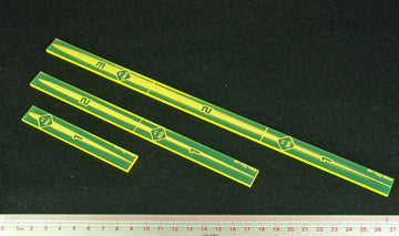 Litko Space Fighter Multi-Range Fire Gauge Set | Compatible With Star Wars: X-Wing | Set Of 3 (Fluorescent Yellow)