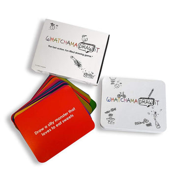 The Imagineering Company Watchamadrawit Fast Action Drawing Game With Wildly Creative Challenges - A Family Board Game For Kids And Adults - Let The Family Game Night Fun Go Crazy
