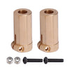 AIMROCK 2-Pack Rear Brass Weight Straight Axle Adapters for 1/10 SCX10-ll 90046 90047 RC Crawler