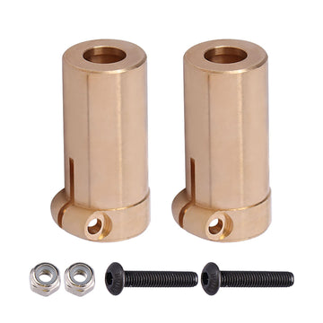 AIMROCK 2-Pack Rear Brass Weight Straight Axle Adapters for 1/10 SCX10-ll 90046 90047 RC Crawler