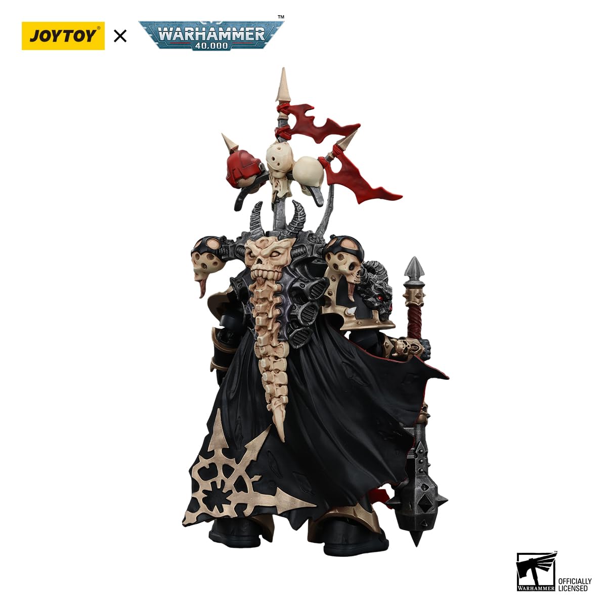 JOYTOY Warhammer 40k Chaos Space Marines Black Legion Chosen Champion with Bolter and Power Maul 1:18 Scale 4.96in Action Figure