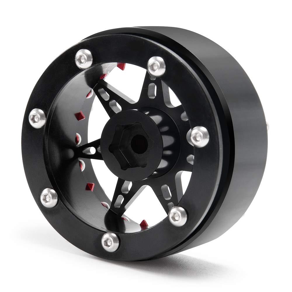 QUE-T 2.2'' Metal Beadlock Wheel Rims Set for RC 1/10 Crawler TRX4 SCX10 90046 Pack of 4