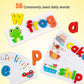 Coogam Read Spelling Learning Toy, Wooden Alphabet Flash Cards Matching Sight Words ABC Letters Recognition Game Preschool Educa