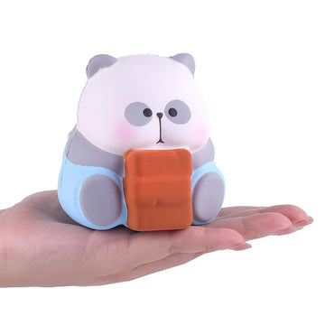 Anboor Panda Squishies Slow Rising Toys for Kids - Soft Cute Brick-Carrying Panda Foam Squishies Jumbo Animal Fidget Sensory Toy