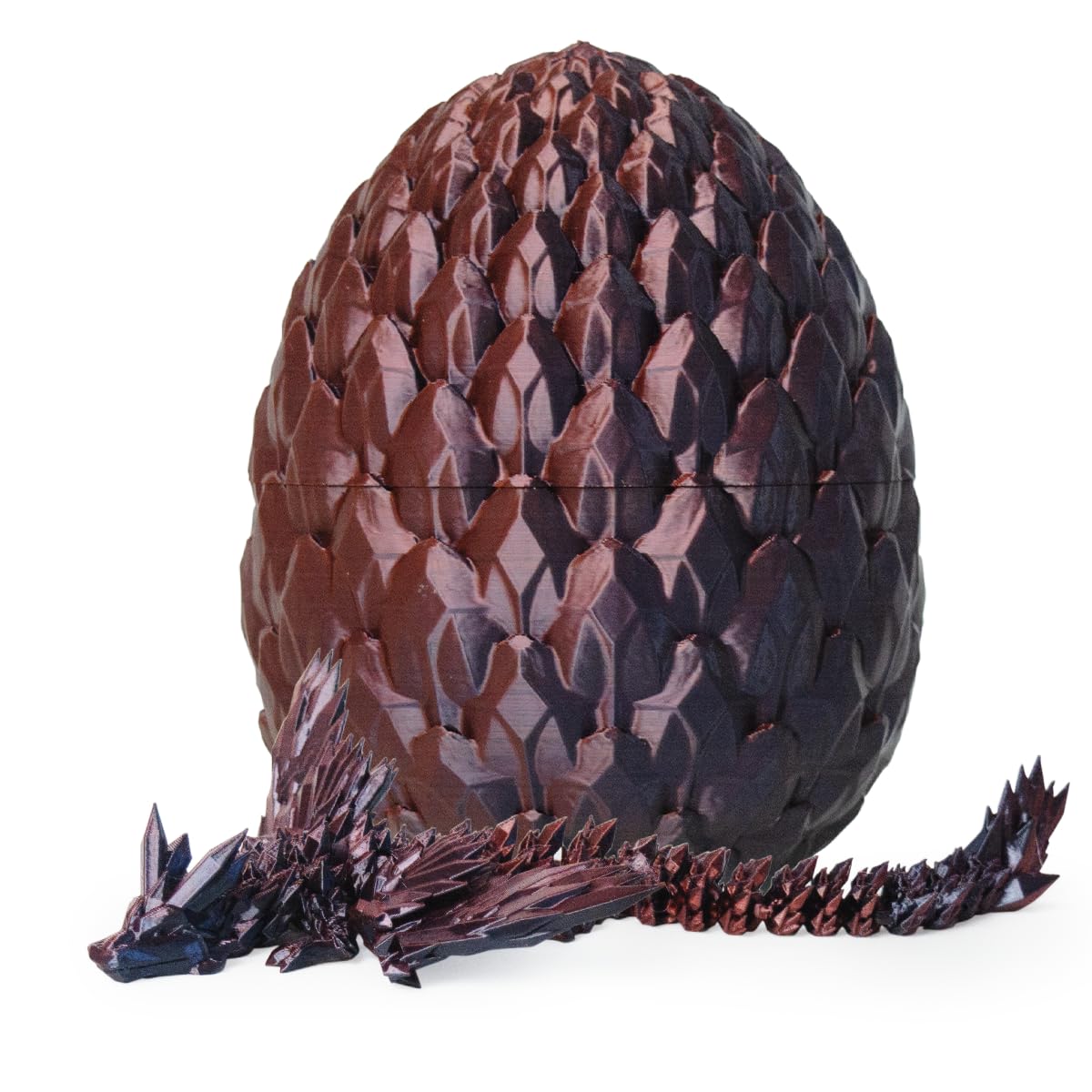 Aumeiller 3D Printed Dragon With Wings,Dragon In An Egg,Articulated Winged Dragon,Executive Desk Toys Gift For Kids (Black&Red)