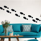 24Pcs Spy Agent of Truth Footprint Floor Decals Stickers Classroom Line Up Floor Decals Black Footprint