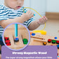 Likee Strong Magnetic Maze, Montessori Toys For 1 2 3 Years Old Boy Girl, Wodden Puzzle Develop Fine Motor Skills, Kids On Road Trip Travel Airplane Activity (Small Maze)