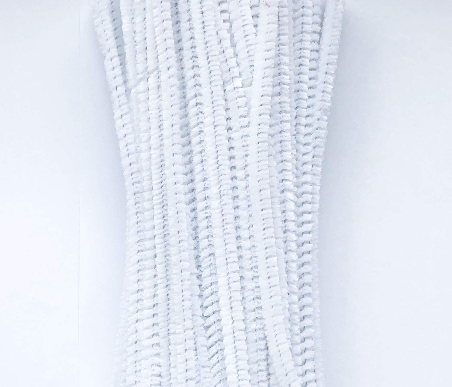Carykon 100 PCS Fuzzy Chenille Stems Pipe Cleaners for Arts and Crafts (White)