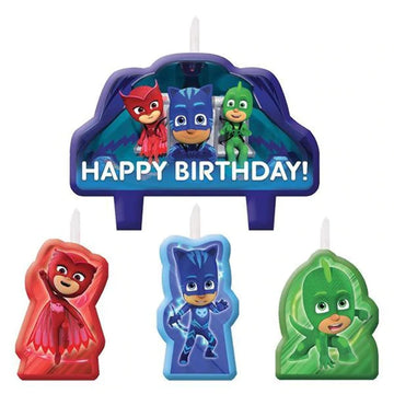 Amscan PJ Masks Birthday Candles, Assorted Sizes, Multicolor
