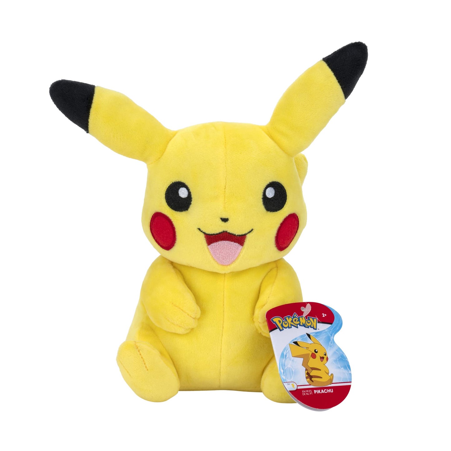 Pokemon 8-Inch Pikachu Plush Toy - Ultra-Soft, Adorable Yellow Polyester Stuffed Animal, Model 95231, Perfect for Play & Display