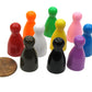 Set Of 10 Halma 25Mm Pawn Peg Game Pieces Multicolor
