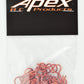 Apex RC Products Orange 1/10 Large Bent RC Anodized Body Clips - 25pcs #4031OR