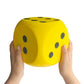 Giant 5.9 Inches Kawaii Foam Dice: A Fun-Filled, Educational Toy for Game Nights and Learning Sessions (Lucky Yellow)