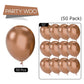 PartyWoo 12 Inch Copper Metallic Balloons, 50 pcs Rubber Balloons for Party Decorations, Birthday, Wedding - Copper-G132