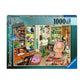Ravensburger 1000 Piece Jigsaw Puzzle - My Haven No.8 Garden Shed, Cardboard, Multi Color, Handcrafted in Germany, Perfect Fit