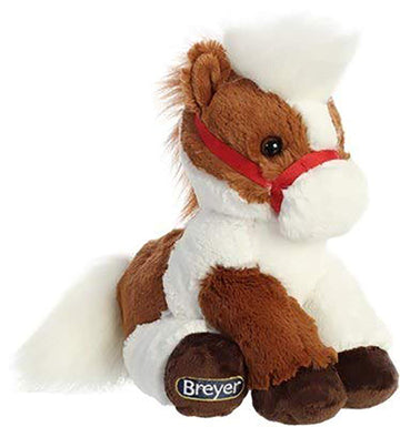 Breyer Aurora® Exquisite Pinto Horse Stuffed Animal - Realistic Detailing - Imaginative Play - Brown 11 Inches