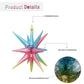 6 Pcs Multicolor Star Foil Balloons One-Piece 14-Pointed Star Balloons 4D Starburst Cone Mylar Balloons 22Inch Christmas Birthda