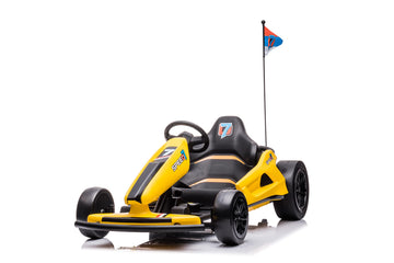 24V Freddo Toys Drifter 1 Seater Ride On Car (Yellow)