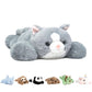 Niuniu Daddy 20" Weighted Grey Cat Plush Toy - Soft Rabbit-Like Fabric for Kids, Teens, and Adults, Perfect for Gifts