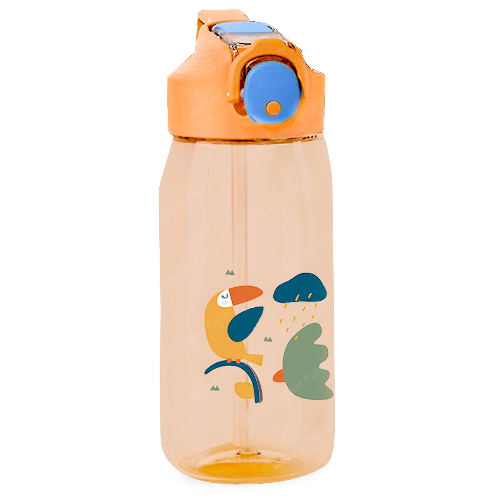 Funblast Cute Water Bottle With Sipper, Water Bottle For Kids, Sipper Bottle For Kids - Anti-Leak Cartoon Kids Water Bottle For 