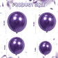 100 Pieces Latex Balloons Different Sizes 18/12/10/5 Inch Party Balloon Kit For Valentines Birthday Baby Shower Wedding Bride Graduation Party Decoration (Metallic Purple)