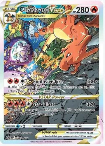Pokemon - Charizard VStar SWSH262 - Pokemon Black Star Promo - Alternate Art Holo - Ultra enhanced Collection limited availability