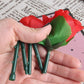 Sndperiexam 5Pcs Red Folding Rose/Rose Appearing Magic Tricks Flower Appearing Close Up Stage Street Magic