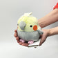 TSTADVANCE Soft and Downy Medium Bird Stuffed Toy Doll - Cockatiel Grey - Polyester - Model 43383-81