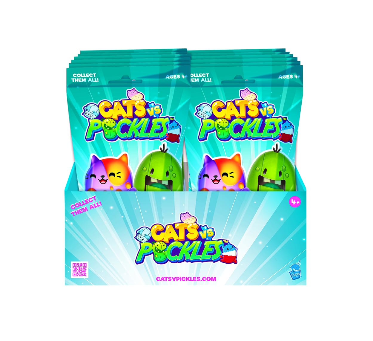 Cats Vs Pickles Mystery Bags - 12Pack -Teal Assortment C Set (Characters Will Vary)
