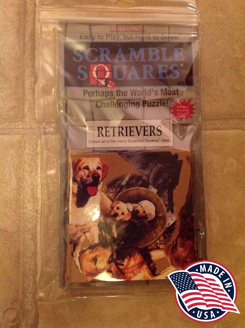 B.Dazzle Retrievers Scramble Squares 9-Piece Puzzle - One Size, Paper Material