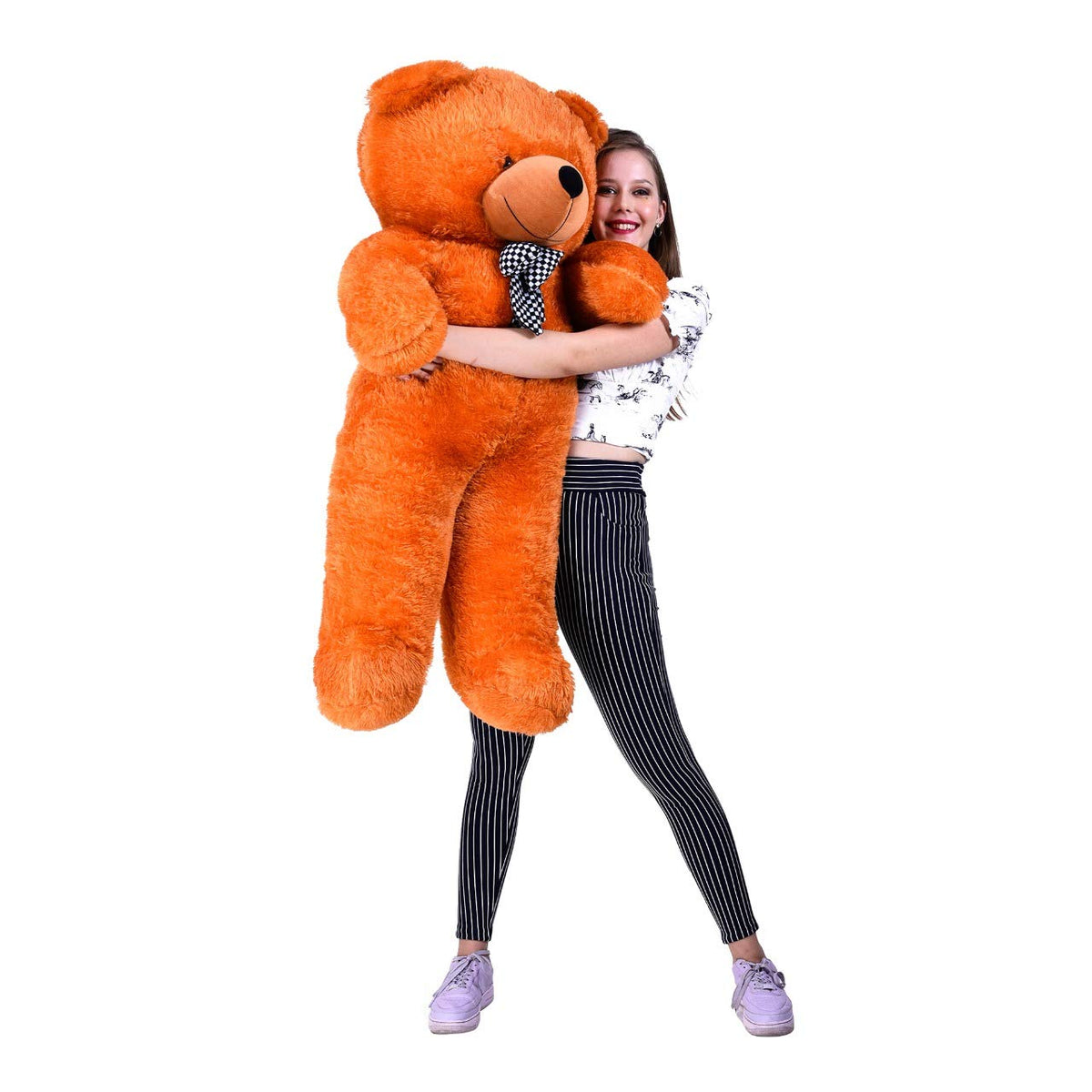 NP Toys Soft Toys HugGable Stuffed Teddy Bear in 4 Feet Pink (120 cm) (Brown, 3 Feet)