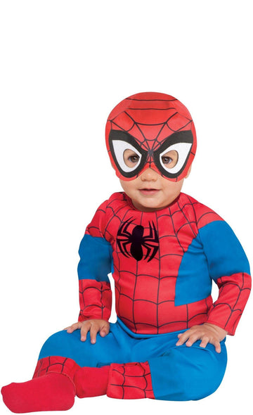 Suit Yourself Spider-Man Halloween Costume For Babies, Marvel Comics, 6-12M, Includes Jumpsuit And Hat With Mask